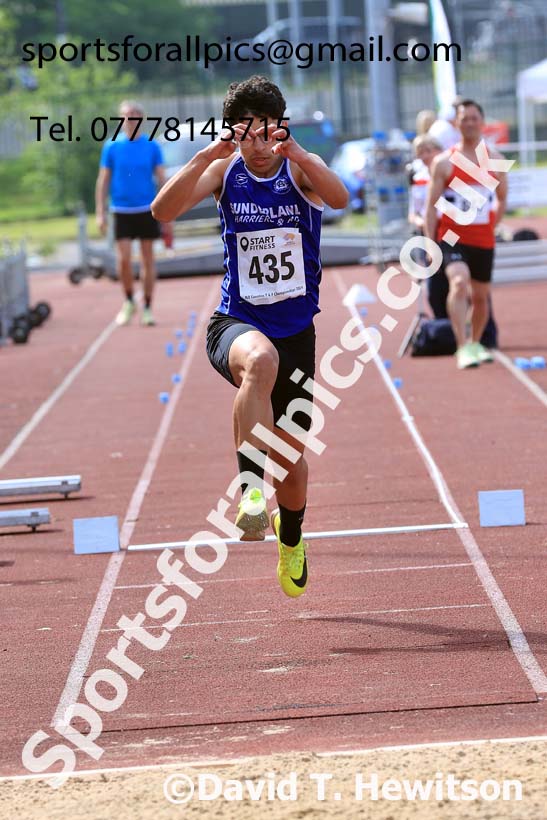 Mens Under-17s Triple Jump, 2024 North Eastern Track and Field Champs., Middlesbrough.  Photo: David T. Hewitson/Sports for All Pics